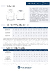 Papierschnittmuster Raglan Hoodie Denver meine Herzenswelt Damen